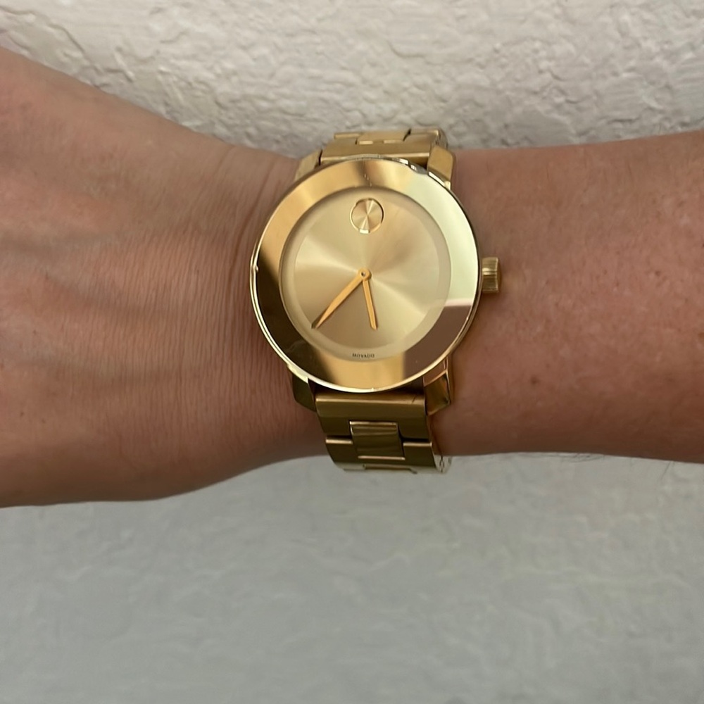 Gold Unisex Movado Bold Watch ⏰